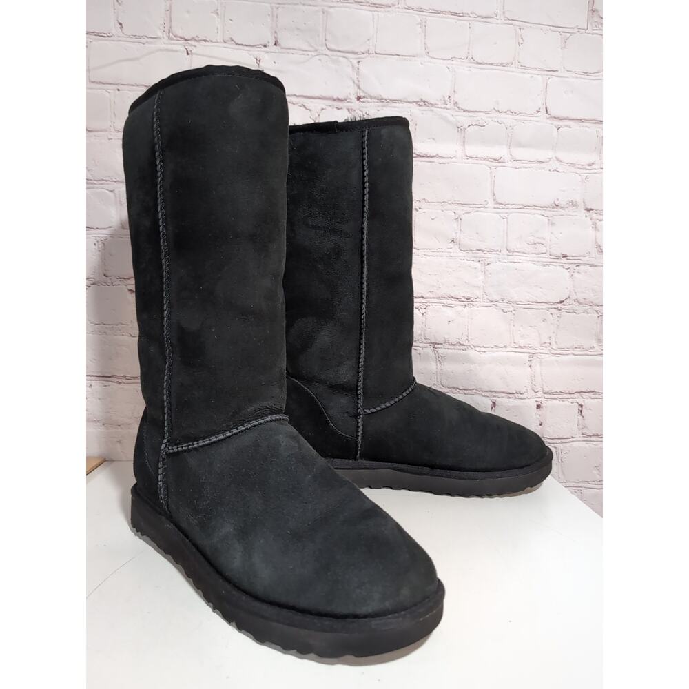 UGG CLASSIC TALL II WOMEN BOOTS SUEDE BLACK US 9 /UK 7 /EU 40